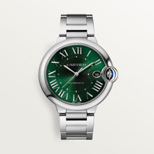 Cartier Ballon Bleu de Cartier Sunray brushed dark Grünes Zifferblatt 40 mm