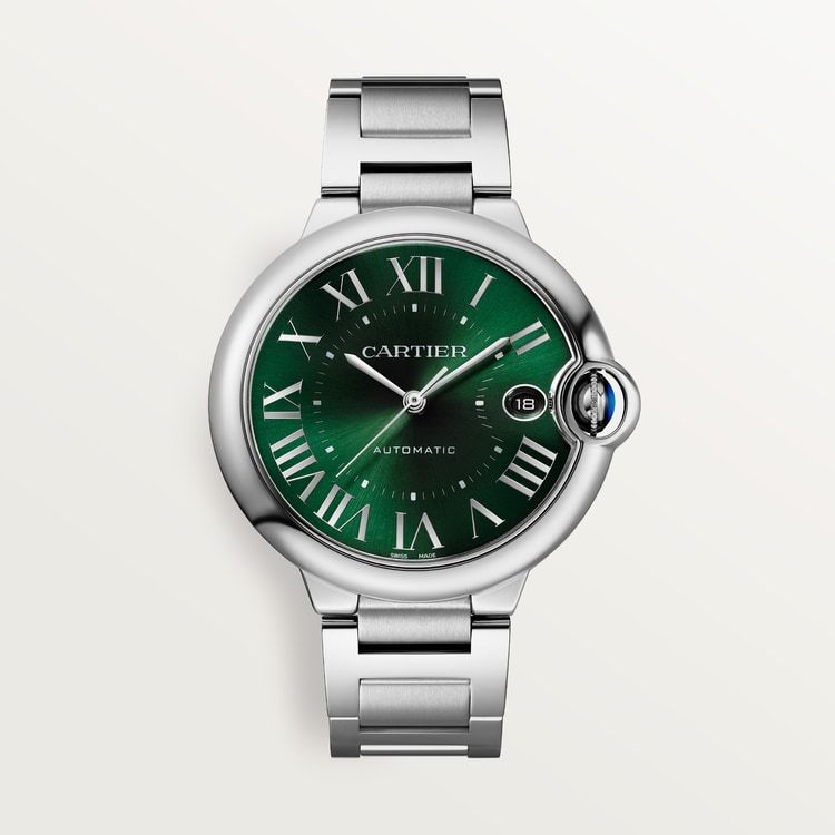 Cartier Ballon Bleu de Cartier Sunray brushed dark Grünes Zifferblatt 40 mm