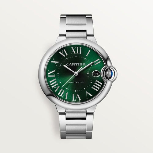 Cartier Ballon Bleu de Cartier Sunray brushed dark Grünes Zifferblatt 40 mm