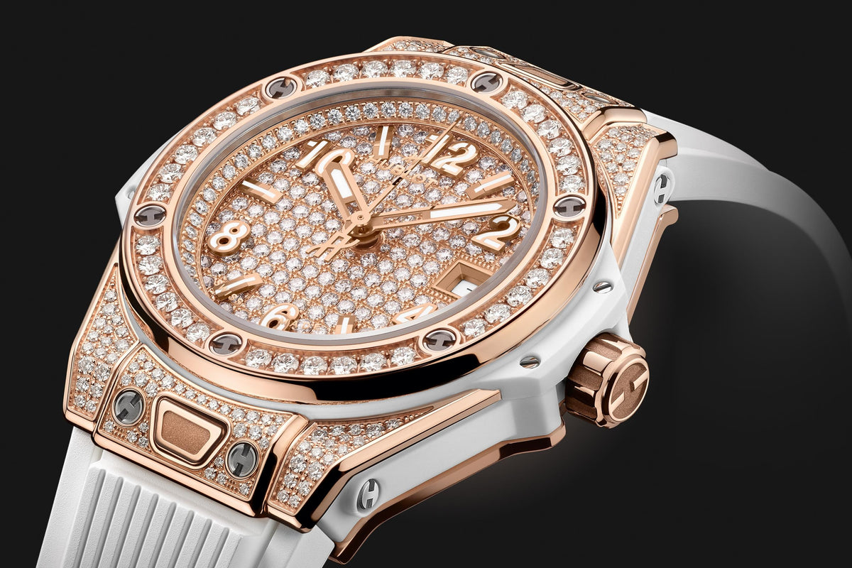 Hublot Big Bang ONE CLICK KING GOLD WHITE FULL PAVÉ