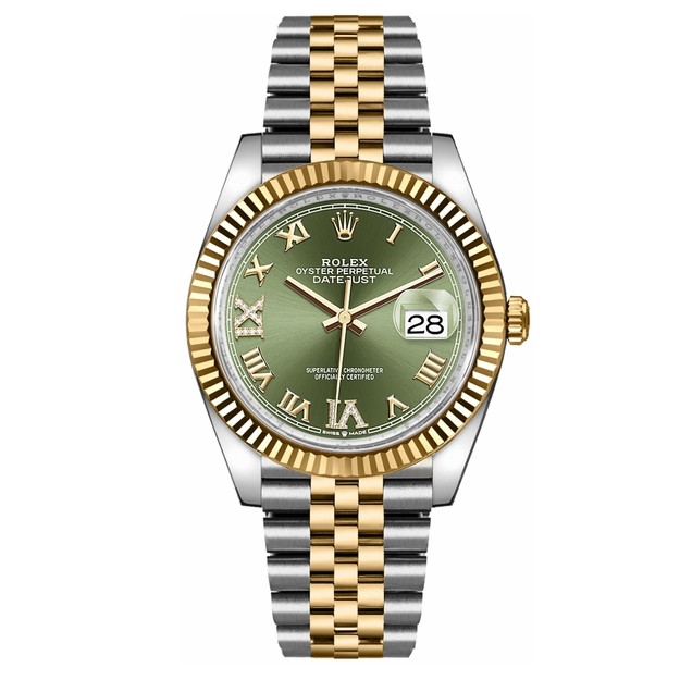 Rolex Datejust 36 Olive Grünes Zifferblatt Midsize