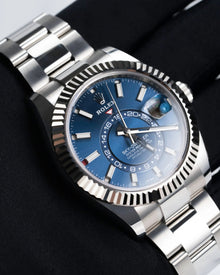 Rolex Sky-Dweller Blaues Zifferblatt Edelstahl -0003 Oyster Replica