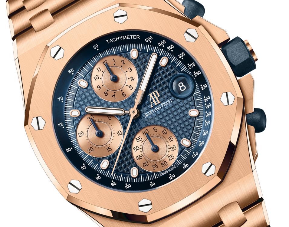 Audemars Piguet OFFSHORE Pink Gold Blaues Zifferblatt CHRONOGRAPH 42mm