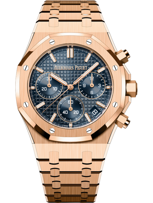 Audemars Piguet ROYAL OAK Pink Gold “Bleu nuit nuage 50” Dial CHRONOGRAPH 41mm