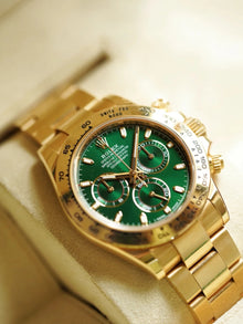 Rolex Cosmograph Daytona Oyster Gelbgold Green Replica