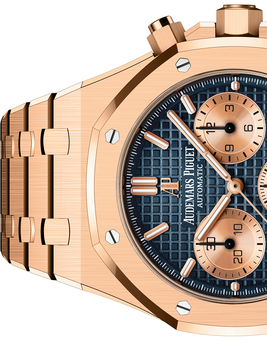 Audemars Piguet ROYAL OAK Pink Gold Blaues Zifferblatt CHRONOGRAPH 41mm