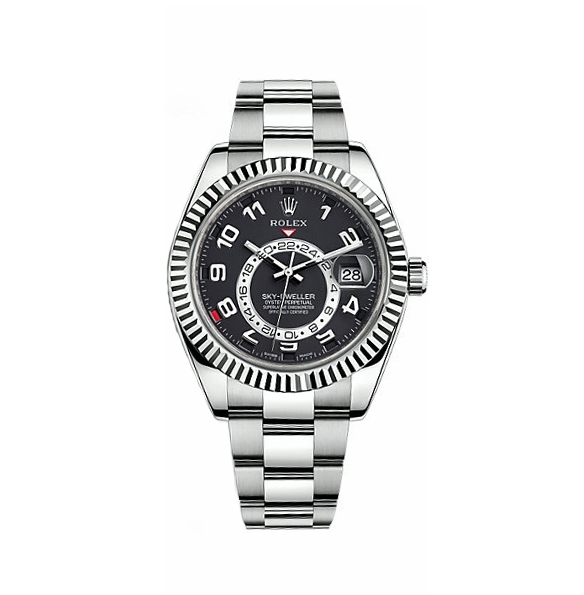 Rolex Sky-Dweller 42mm Schwarzes Zifferblatt Oyster Bracelet