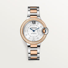 Cartier Ballon Bleu de Cartier silver guilloché dial 33 mm