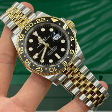 Rolex GMT Master ll Gelbgold and Edelstahl Schwarzes Zifferblatt Jubilee Bracelet M126713GRNR-0001