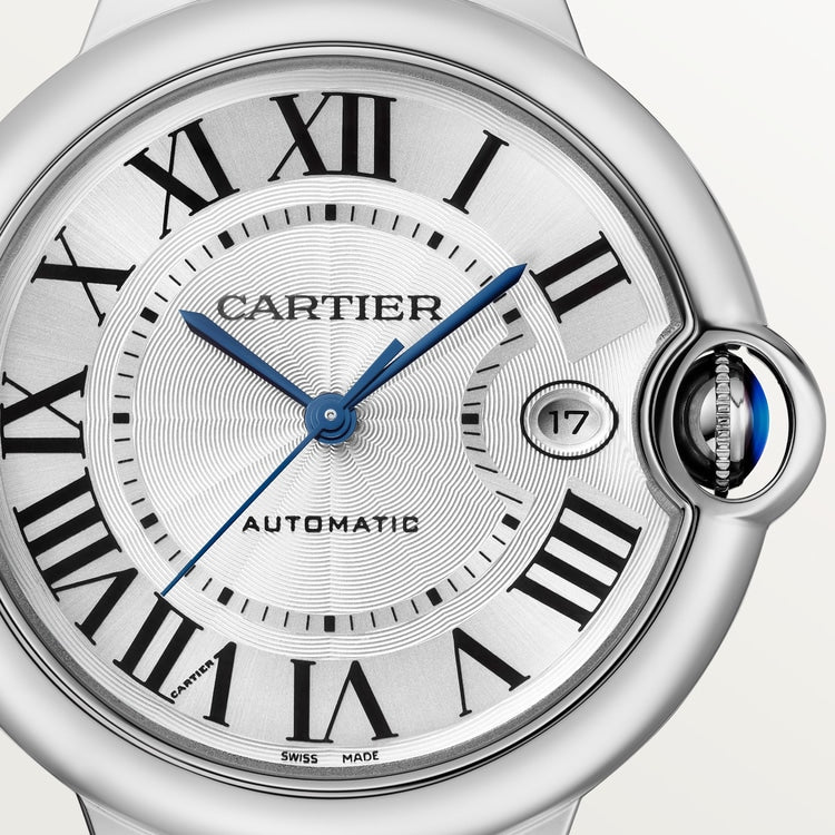 Cartier Ballon Bleu de Cartier Silvered guilloché dial 40 mm