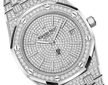 Audemars Piguet ROYAL OAK Weißes Zifferblatt Weißgold Bracelet