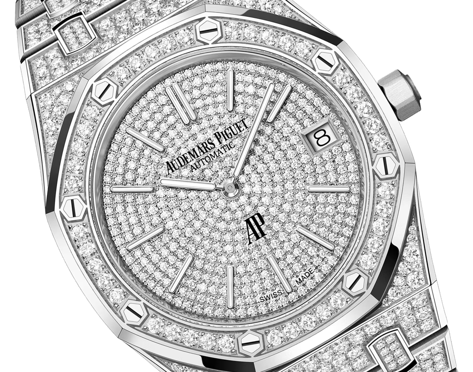 Audemars Piguet ROYAL OAK Weißes Zifferblatt Weißgold Bracelet