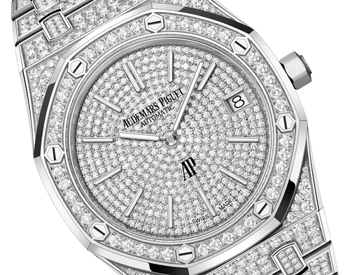 Audemars Piguet ROYAL OAK Weißes Zifferblatt Weißgold Bracelet