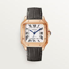 Cartier Santos de Cartier Medium model Opaline Silbernes Zifferblatt 35.1 mm