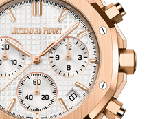 Audemars Piguet ROYAL OAK Pink Gold Silver-Toned Dial CHRONOGRAPH 41mm
