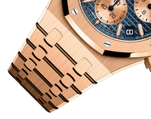 Audemars Piguet ROYAL OAK Pink Gold Blaues Zifferblatt CHRONOGRAPH 41mm