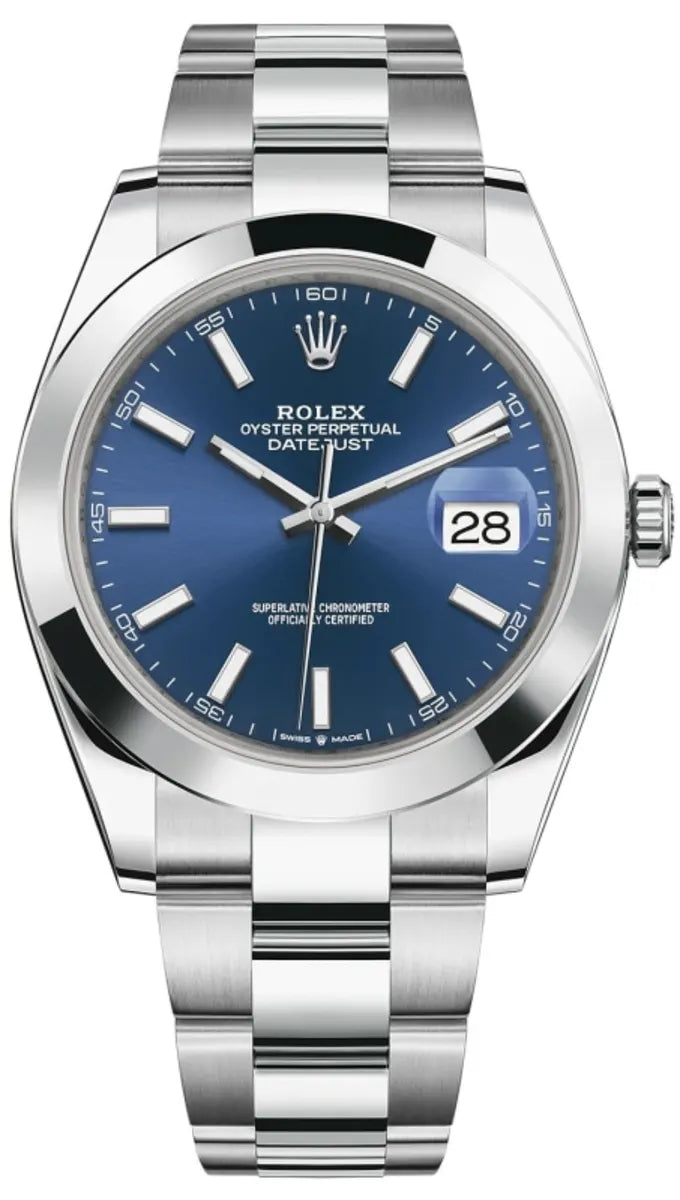 Rolex Datejust 41 Edelstahl Blaues Zifferblatt