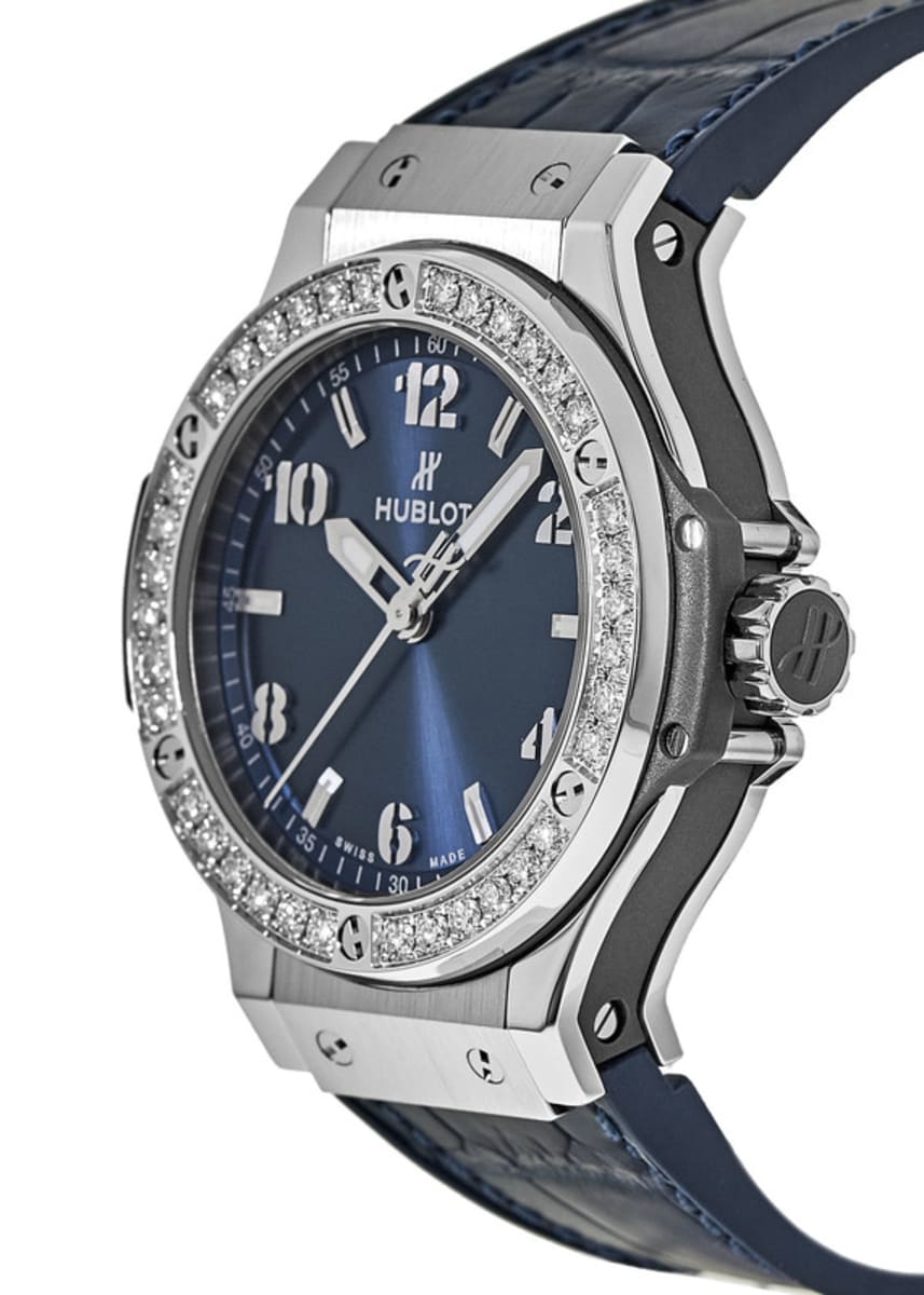 Hublot Big Bang, Edelstahl Blue Diamanten, 38 mm