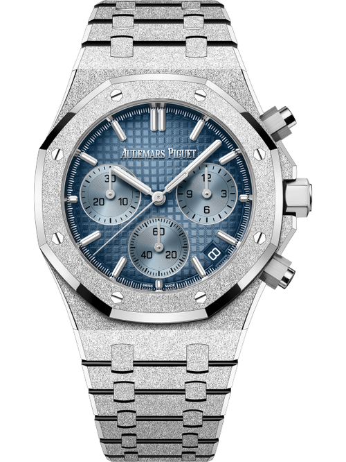 Audemars Piguet ROYAL OAK FROSTED CHRONOGRAPH Blaues Zifferblatt 41mm