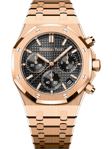 Audemars Piguet ROYAL OAK Pink Gold Schwarzes Zifferblatt CHRONOGRAPH 41mm