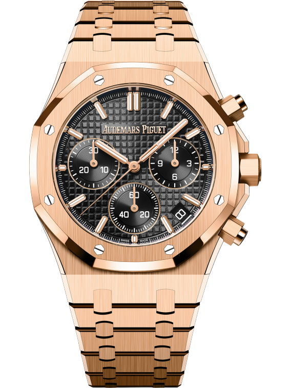 Audemars Piguet ROYAL OAK Pink Gold Schwarzes Zifferblatt CHRONOGRAPH 41mm