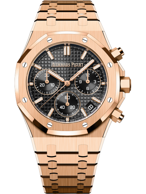 Audemars Piguet ROYAL OAK Pink Gold Schwarzes Zifferblatt CHRONOGRAPH 41mm