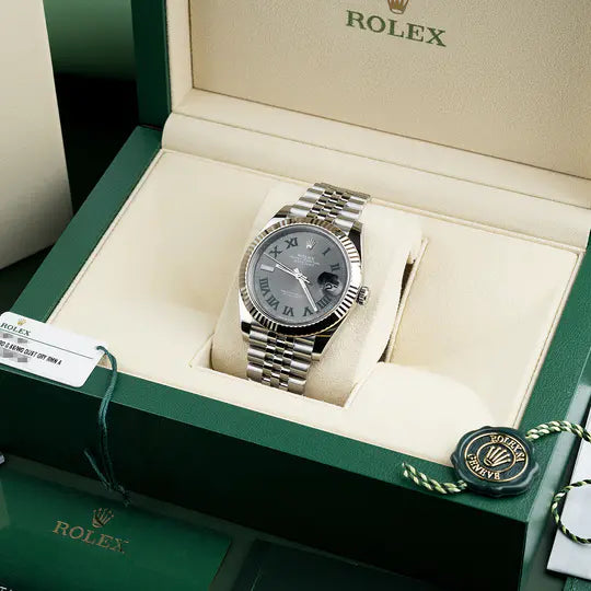Rolex DATEJUST 41 Oyster, 41 mm, Oystersteel and Weißgold