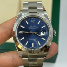 Rolex Datejust 41 Edelstahl Blaues Zifferblatt