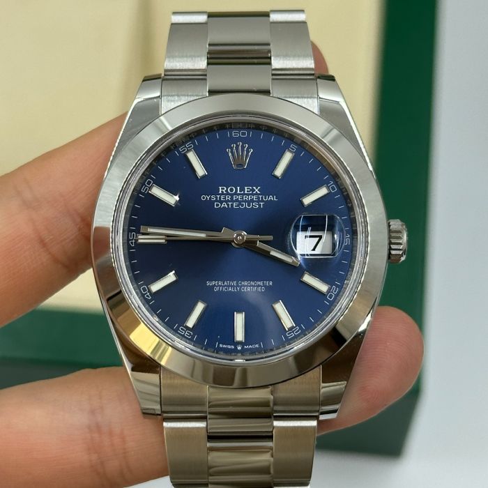 Rolex Datejust 41 Edelstahl Blaues Zifferblatt