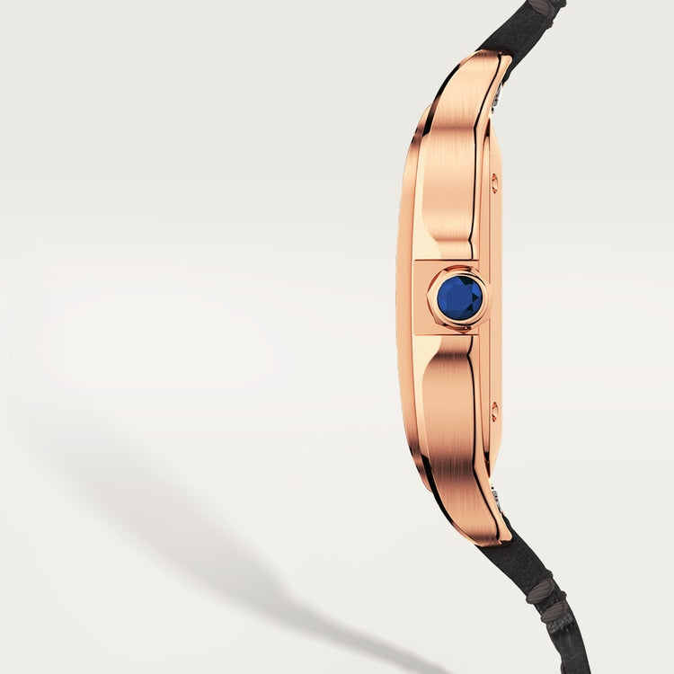 Cartier Santos de Cartier Medium model Opaline Silbernes Zifferblatt 35.1 mm