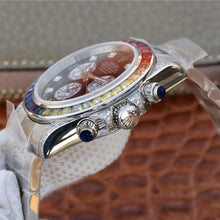 Rolex Pre Owned Edelstahl Daytona Custom Diamanten Rainbow