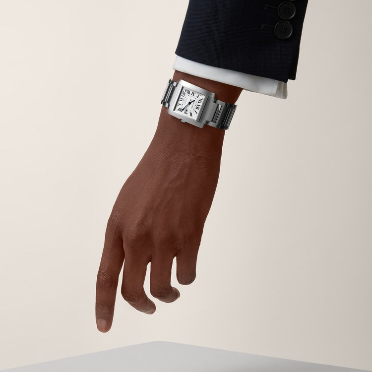 Cartier Tank Française Large model Silvered dial 36.7 mm