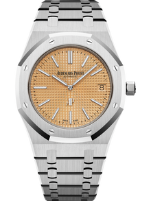 Audemars Piguet ROYAL OAK “JUMBO” EXTRA-THIN Pink Gold-toned Dial 39mm