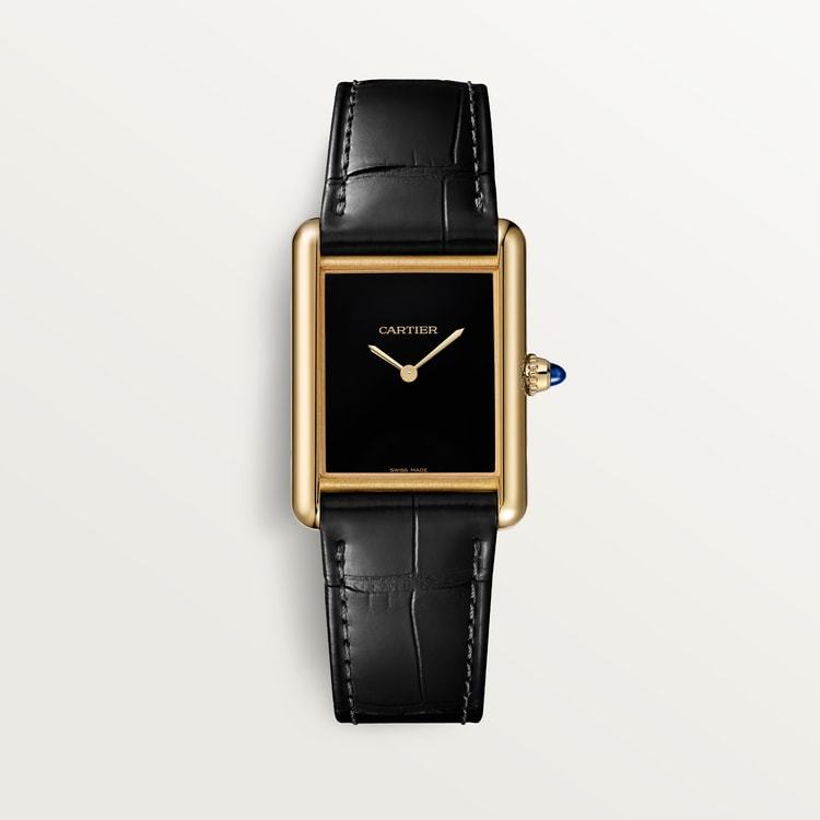 Cartier Tank Louis Cartier Large model Schwarz lacquer dial