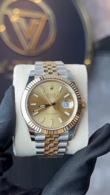 Rolex Datejust 41 Weißes Zifferblatt Men's Gold & Edelstahl -0015