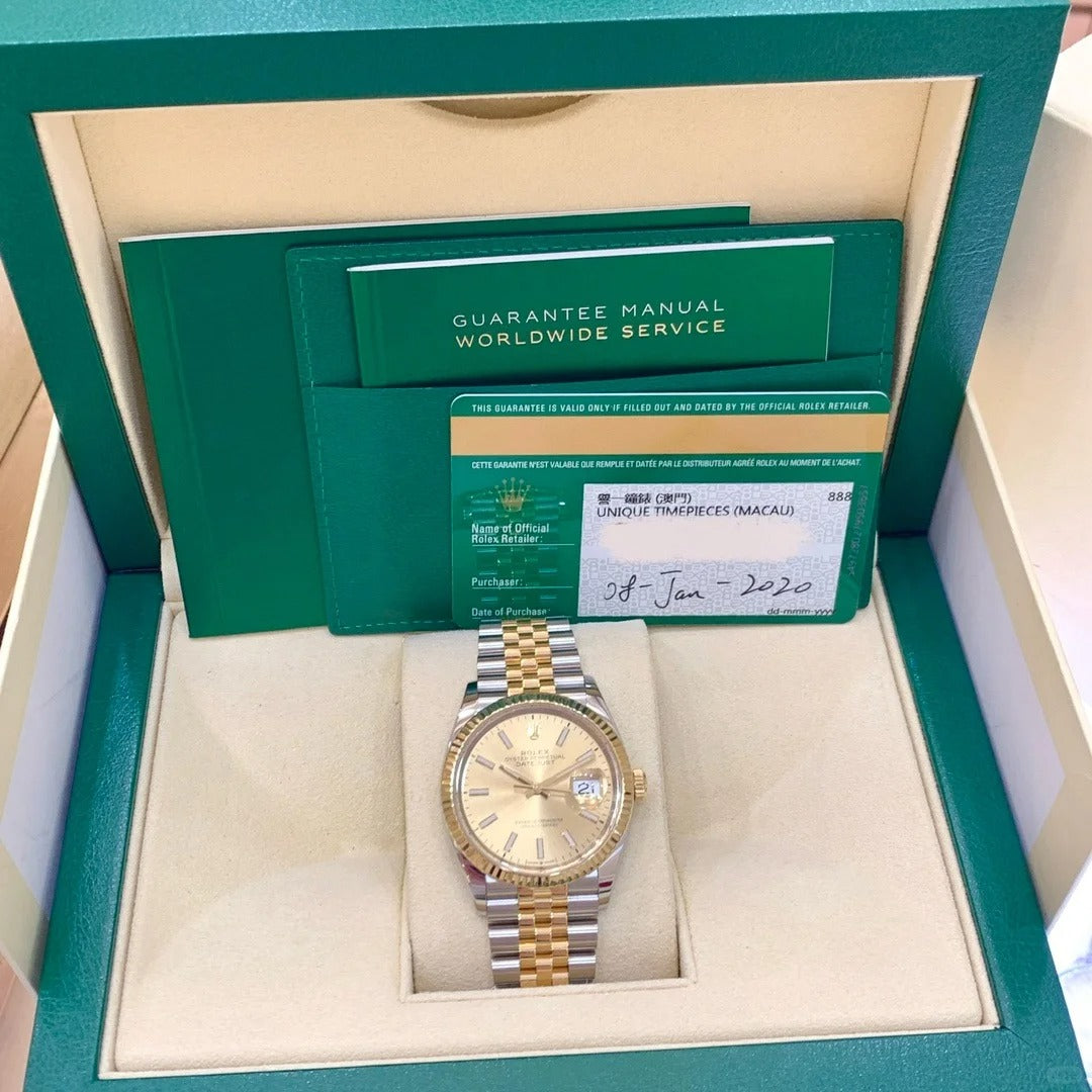 Rolex Datejust 41 Weißes Zifferblatt Men's Gold & Edelstahl -0015