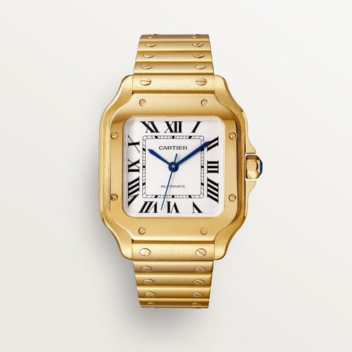 Cartier Santos de Cartier Medium model Silvered opaline dial 35.1 mm