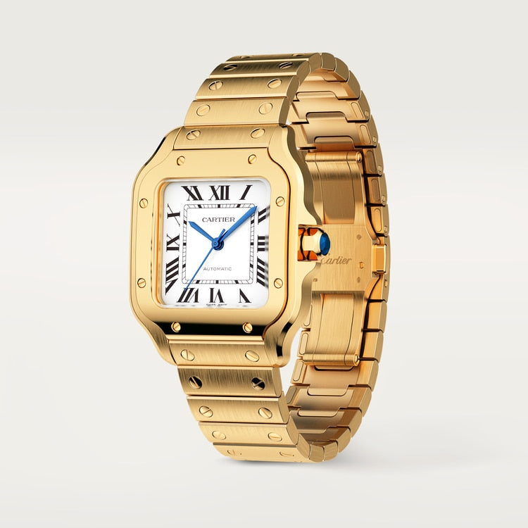 Cartier Santos de Cartier Medium model Silvered opaline dial 35.1 mm