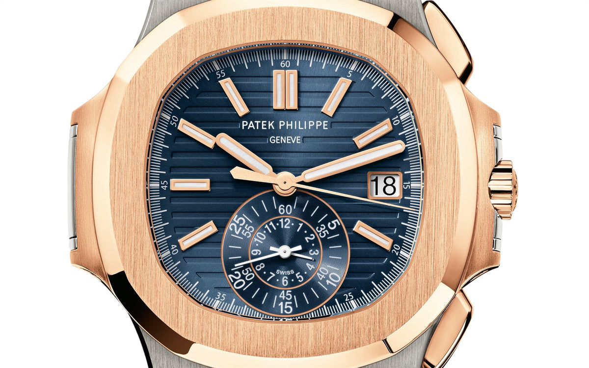Patek Philippe Nautilus Flyback Chronograph, Date , 18k Roségold and Edelstahl, 40,5 mm