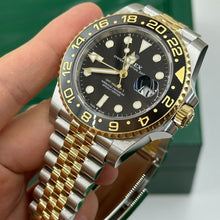 Rolex GMT Master ll Gelbgold and Edelstahl Schwarzes Zifferblatt Jubilee Bracelet M126713GRNR-0001
