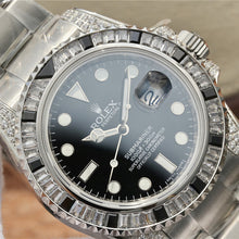 Rolex SUBMARINER SILVER BLACK Diamanten 40MM
