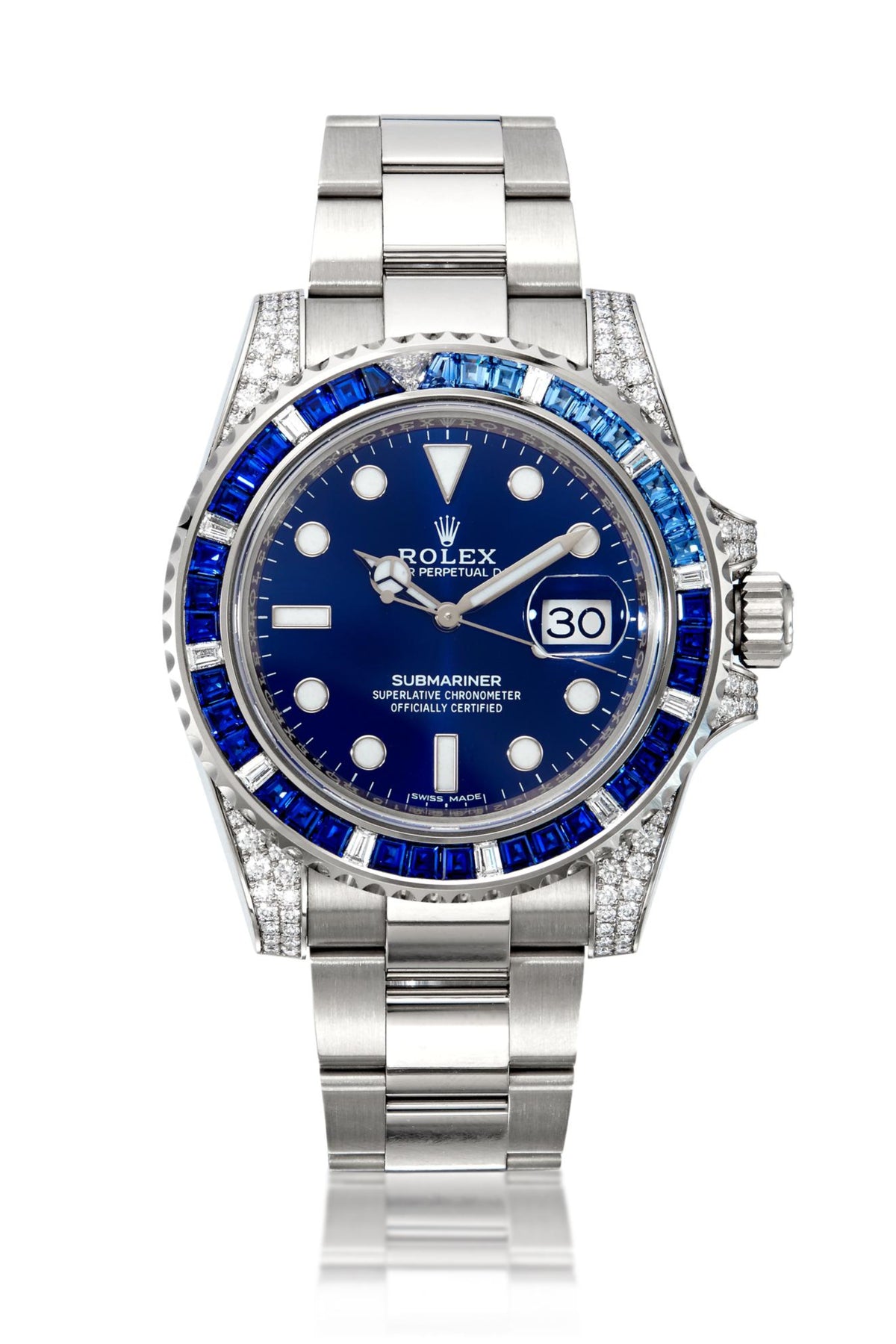 Rolex Submariner Date 18K Weißgold Diamanten SABR