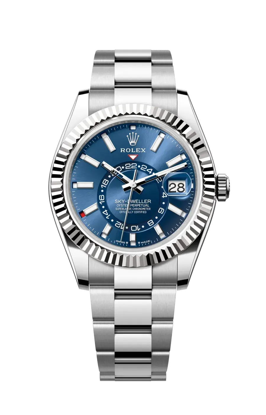 Rolex Sky-Dweller Blaues Zifferblatt Edelstahl -0003 Oyster Replica