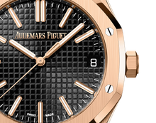 Audemars Piguet ROYAL OAK Pink Gold Schwarzes Zifferblatt 41mm