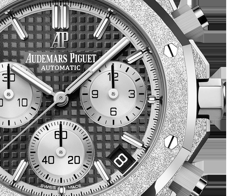 Audemars Piguet ROYAL OAK FROSTED GOLD CHRONOGRAPH Schwarzes Zifferblatt 41mm