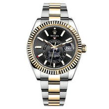 Rolex Sky-Dweller 18K Gelbgold Schwarzes Zifferblatt