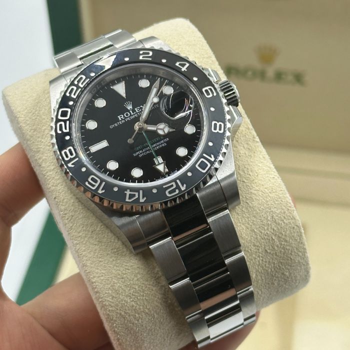 Rolex GMT Master ll Automatic Schwarzes Zifferblatt Edelstahl M126710GRNR-0004