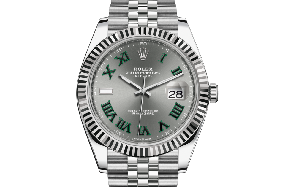 Rolex DATEJUST 41 Oyster, 41 mm, Oystersteel and Weißgold