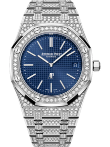 Audemars Piguet ROYAL OAK Blaues Zifferblatt Weißgold Bracelet