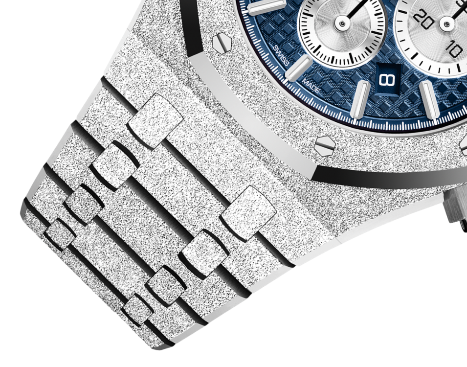 Audemars Piguet ROYAL OAK FROSTED GOLD CHRONOGRAPH Blaues Zifferblatt 41mm